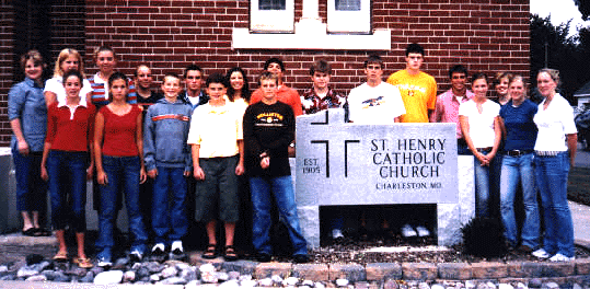St. Henry's Youth Group pictured in front of the Church